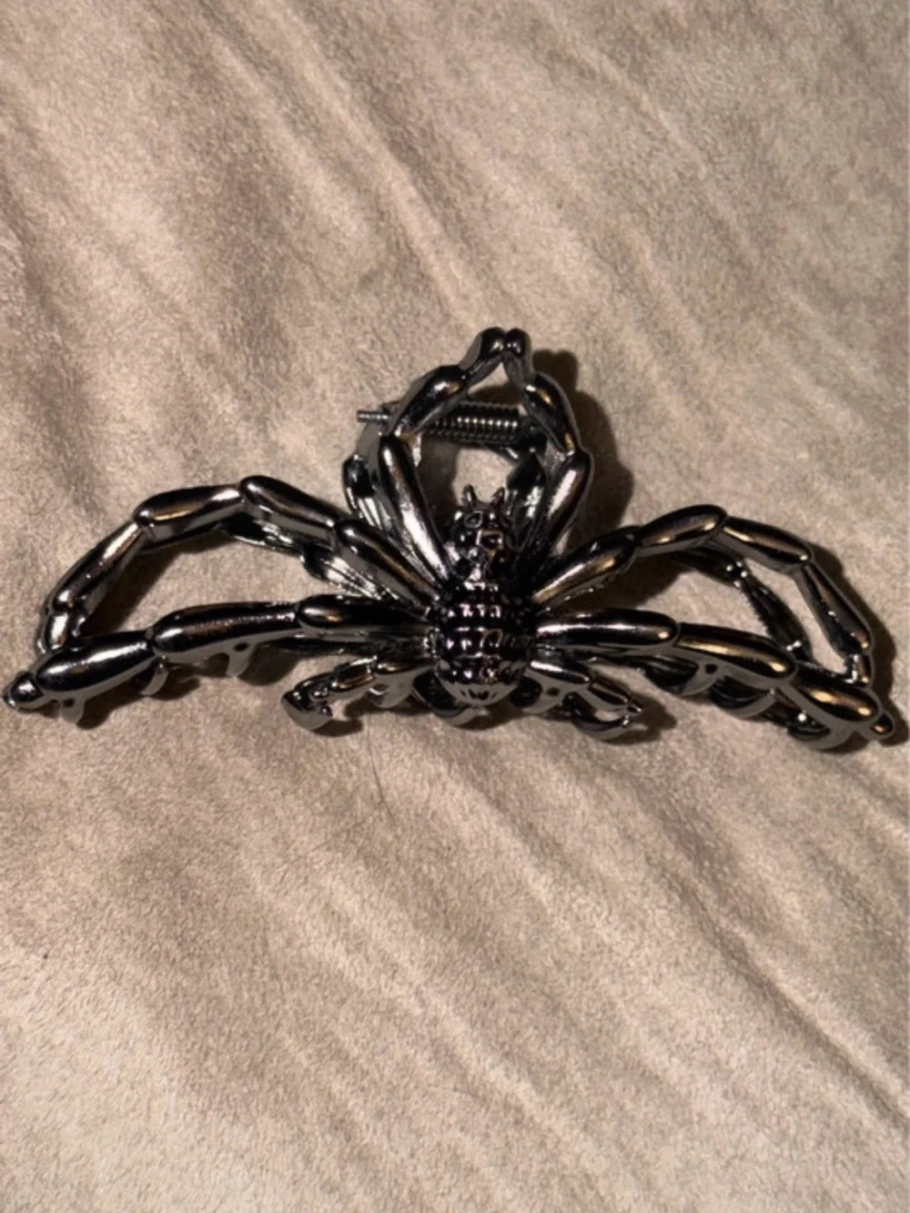Gothic Black Metal Halloween Spider Hair Claw Clip